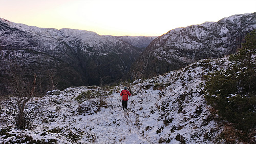 Almost back to where the trail turns east towards the main road