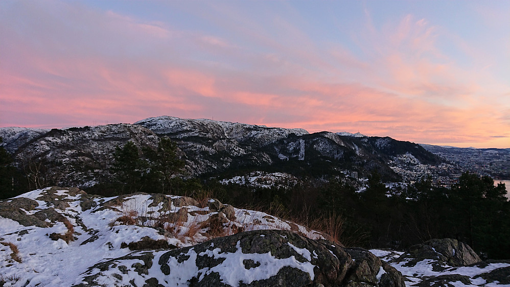 Towards Rundemanen and Ulriken from Ørneberget