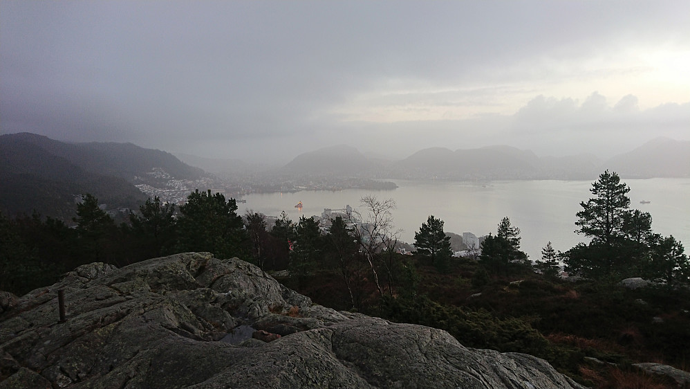 Towards the Bergen city center from Ørneberget