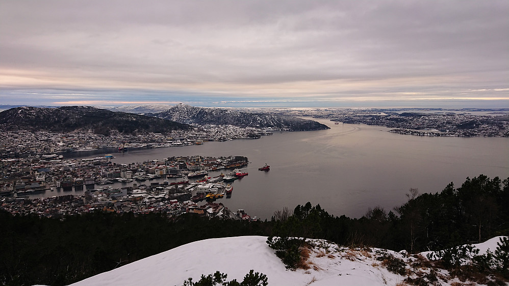 West from the summit of Sandviksfjellet