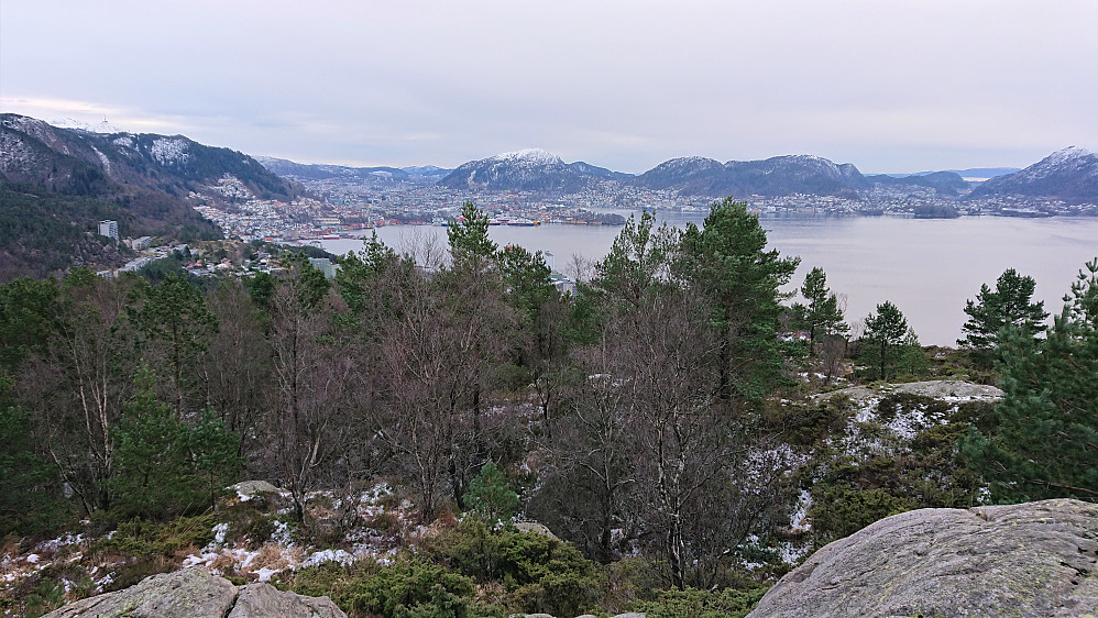 Towards the Bergen city center from Ørneberget