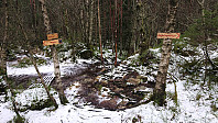 Lots of signs in Åstveitskogen
