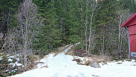 Start of the unmarked tractor road