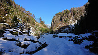 Wet area east of the summit