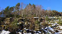 Off-trail towards the summit