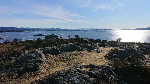 South from Varden with Fitjar in the background