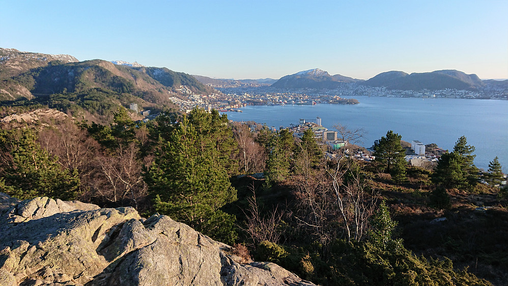 Towards the Bergen city center from Ørneberget