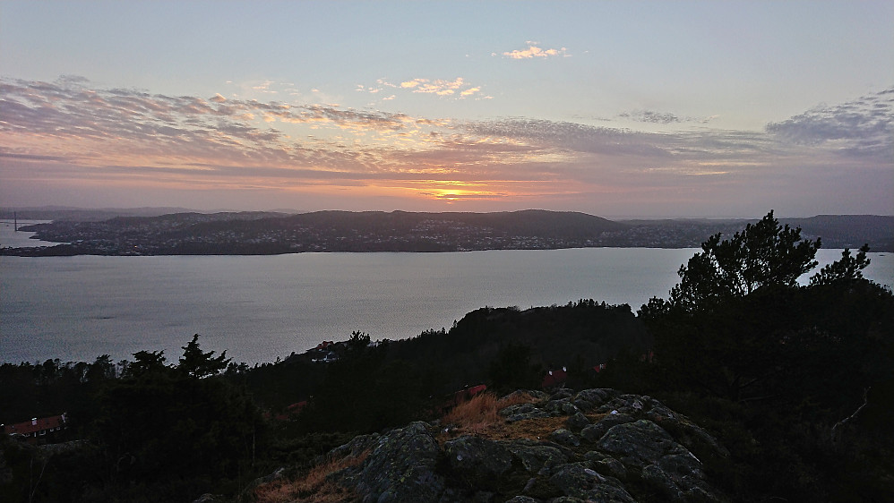 Sunset from west of the summit of Ørneberget
