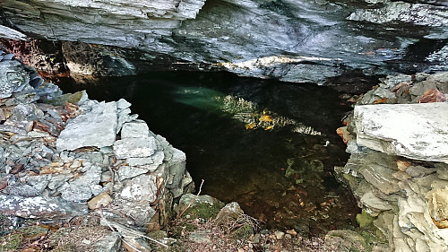 Water-filled old mine in Atramadalen
