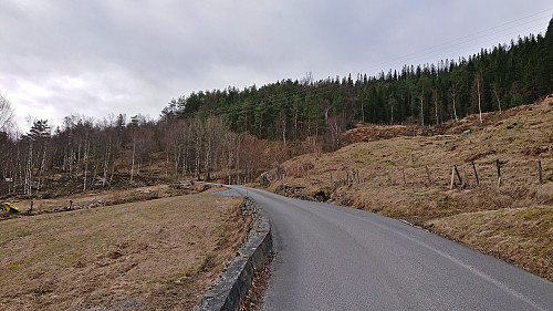 Side road up to Øvre Aksnes