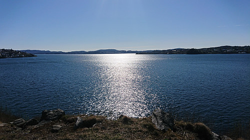 Southwest from Tellevik fort with Salhus to the left