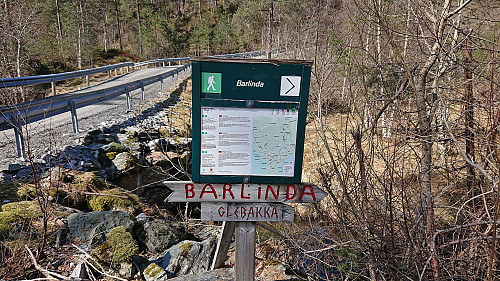 Information sign at the Glebakka parking lot