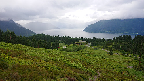 Towards Fresvik from the ascent