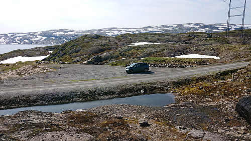 Parking area right next to the road