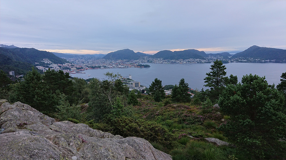 Towards the Bergen city center from Ørneberget