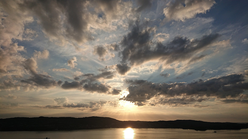 Sunset above Askøy from Fagerdalsskaret utsiktspunkt