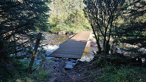 The foot bridge across Tveitaelva