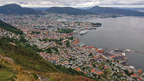 Towards the Bergen city center from Sandvikspilen
