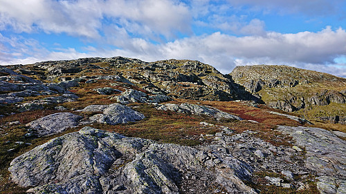 Approaching the summit of Grønahorgi