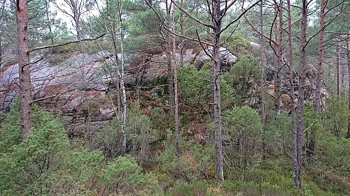 Steep area south of the summit