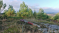 Fallen trig marker at Tveitalifjellet