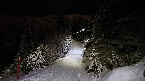 The ski trail on the way to Brushytten