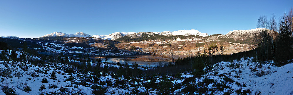 Ulvik from Solhaug with Kongsberg at the center