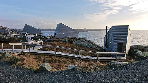 Flokehyttene (3.5 of the in total 5 cabins of various sizes)
