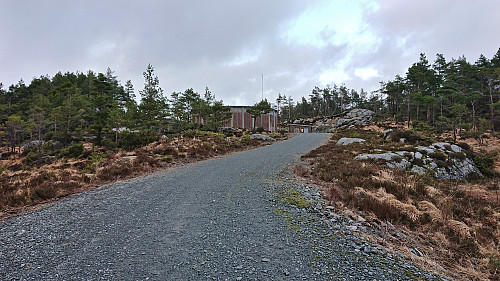 Water tower at the end of the gravel road to Rossafjellet