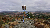 Trig marker at Nordskogfjellet Sør