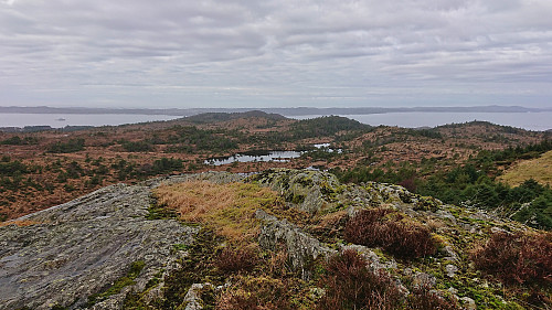 Northwest from the summit of Nordskogfjellet with Bømlo in the background