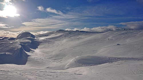 Approaching the summit of Kvanngrønavene