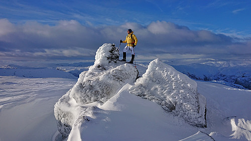 Endre at the northwestern summit of Kvanngrønavene