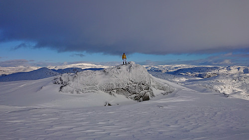 Endre at the southeastern summit of of Kvanngrønavene 