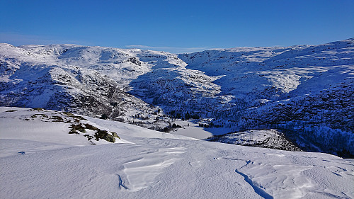 Krossvatnet and Nygard from Nåmdalsfjellet