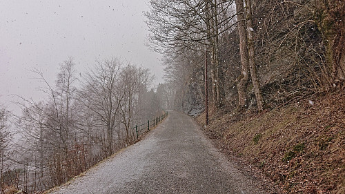 Snow shower in Fjellveien