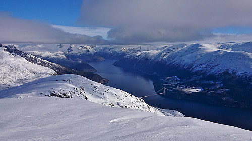 Eidfjorden and Hardangerbroen from Ingebjørgfjellet