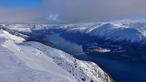 Eidfjorden and Hardangerbroen from Ingebjørgfjellet