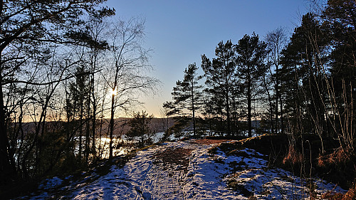 The setting sun at Furukammen