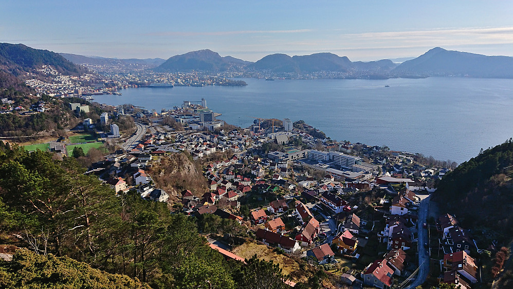 Ytre Sandviken from west of the summit of Ørneberget