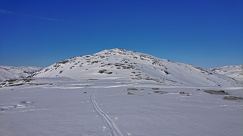 Looking back up at Rjoandeggi Nord after the first part of the descent