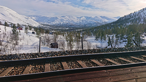 The excellent views from Ljosandbotn train station