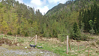 The unmarked trailhead