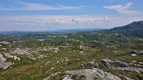Towards Lyderhorn (and more) from Øst for Kyrkjenibben