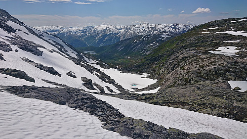 Kvitavassdalen from the top of Sygnaskaret
