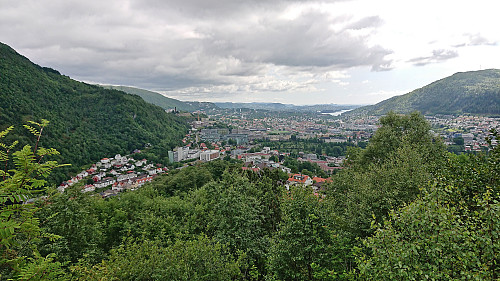 Looking back at Haukeland sykehus from Cafe Knatten