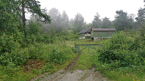 The unmarked start of the tractor road
