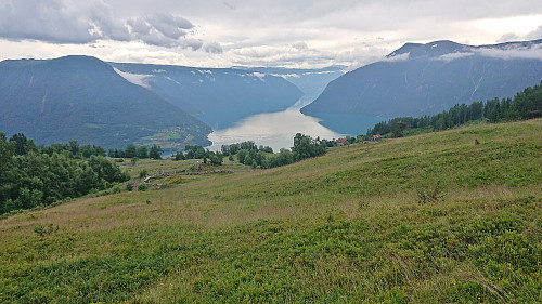 Urnes and Lustrafjorden from Røymsstølen