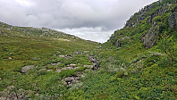 Nerdalen. Leaving the marked trail.