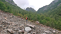 Crossing an old landslide